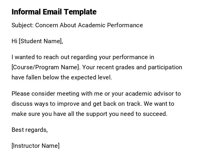 Informal Email Template