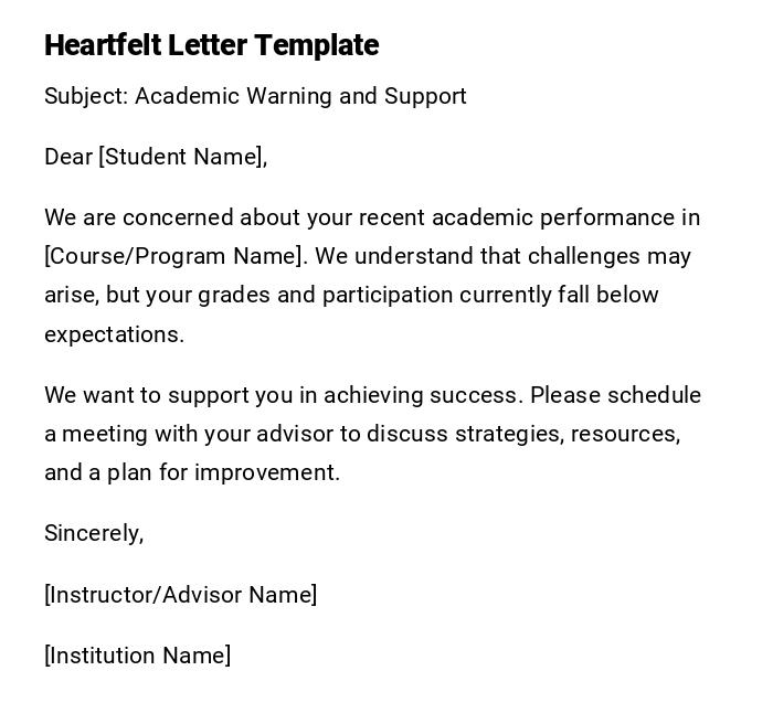 Heartfelt Letter Template