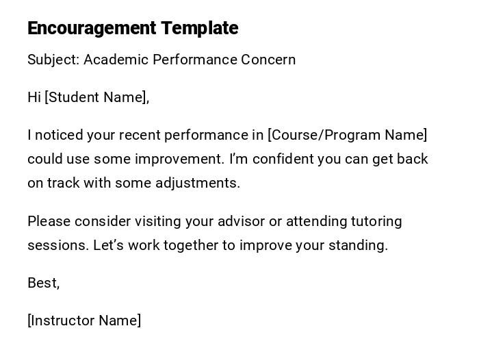 Encouragement Template