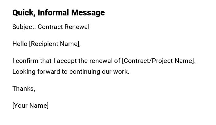 Quick, Informal Message