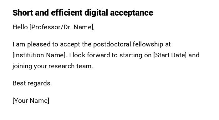Short and efficient digital acceptance Short and efficient digital acceptance