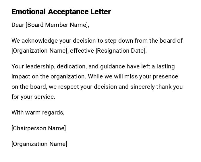 Emotional Acceptance Letter Emotional Acceptance Letter