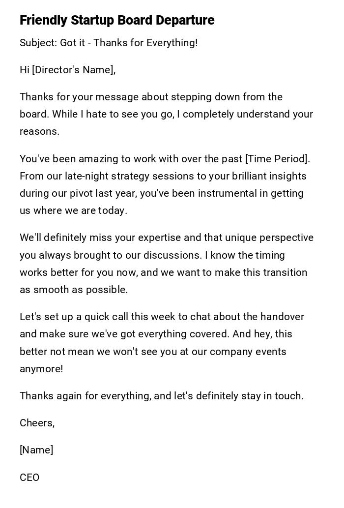 Friendly Startup Board Departure Friendly Startup Board Departure