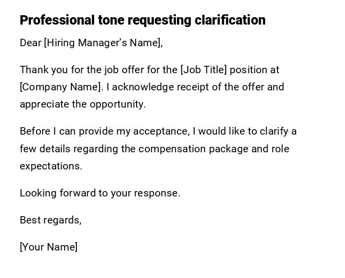Professional tone requesting clarification Professional tone requesting clarification