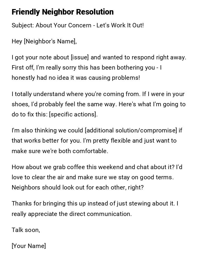 Friendly Neighbor Resolution Friendly Neighbor Resolution