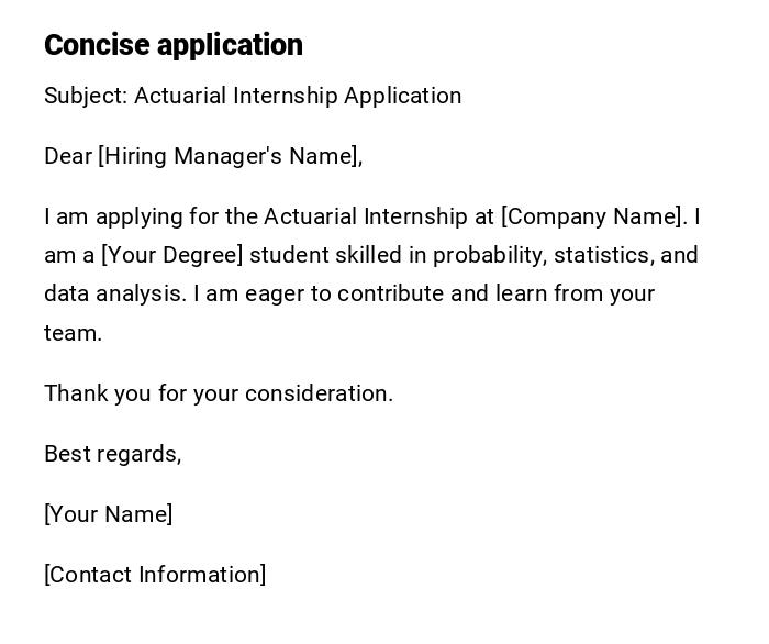 Concise application Concise application