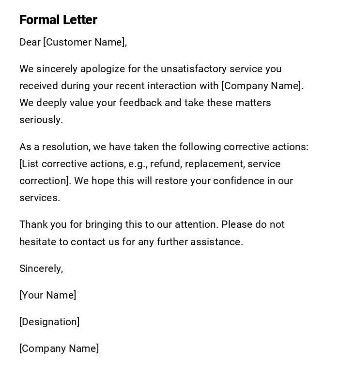 Formal Letter Formal Letter