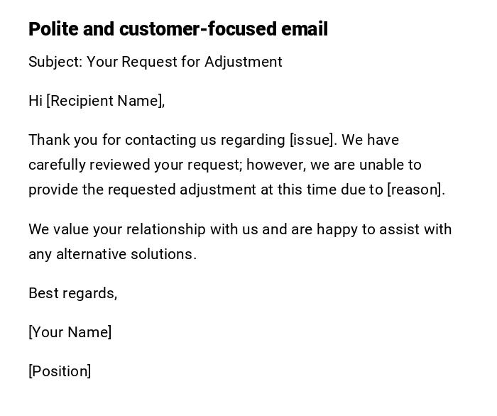 Polite and customer-focused email Polite and customer-focused email