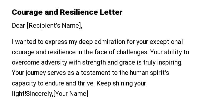 Courage and Resilience Letter