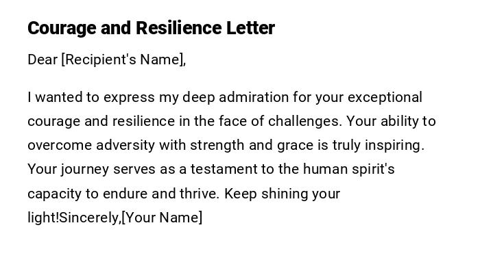 Courage and Resilience Letter