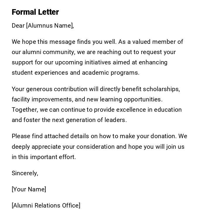 Formal Letter Formal Letter