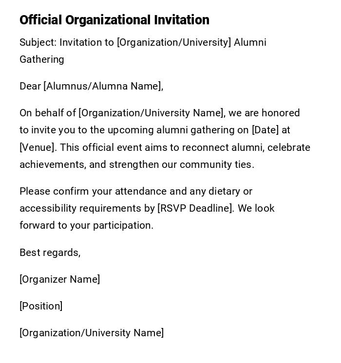 Official Organizational Invitation Official Organizational Invitation