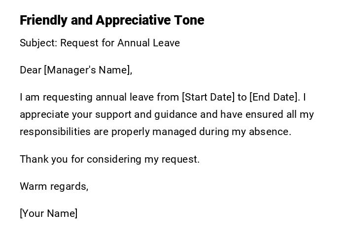 Friendly and Appreciative Tone