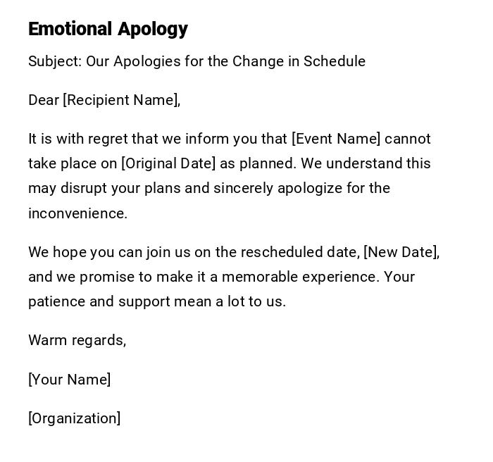 Emotional Apology Emotional Apology