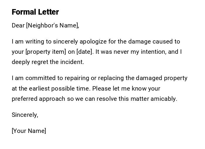 Formal Letter Formal Letter