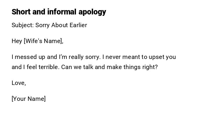 Short and informal apology Short and informal apology