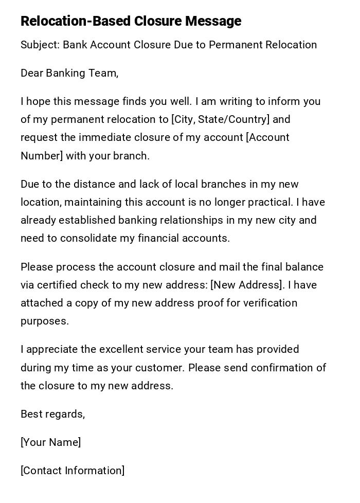 Relocation-Based Closure Message Relocation-Based Closure Message
