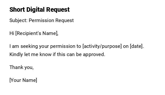 Short Digital Request Short Digital Request