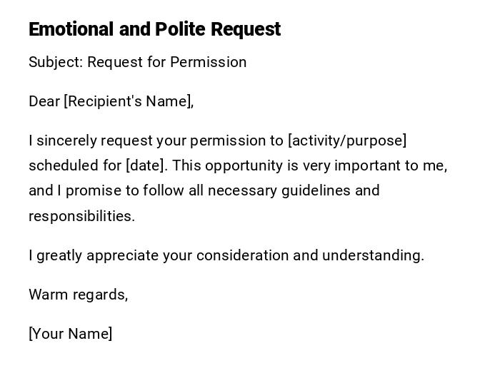 Emotional and Polite Request Emotional and Polite Request