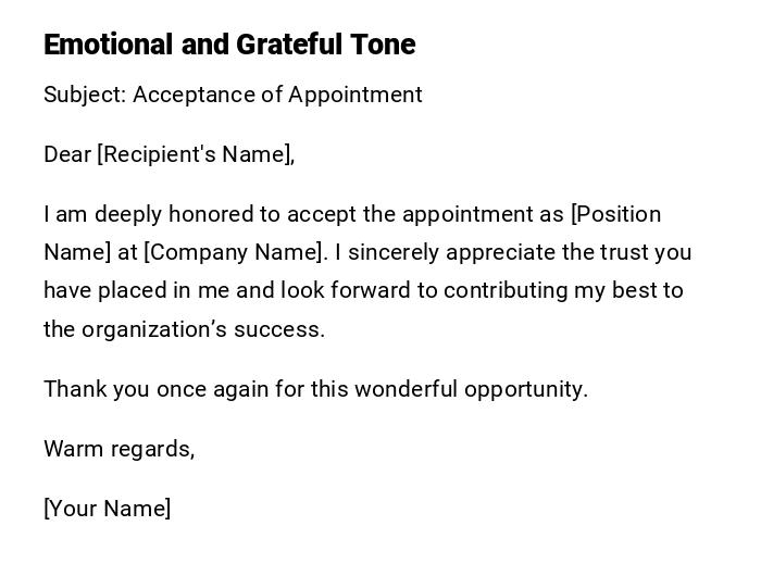 Emotional and Grateful Tone Emotional and Grateful Tone