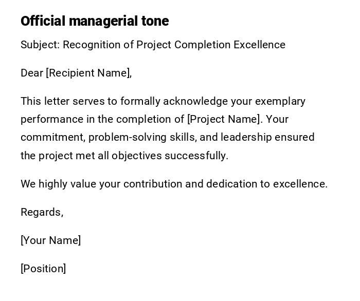 Official managerial tone Official managerial tone