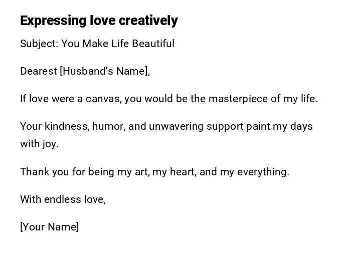 Expressing love creatively Expressing love creatively