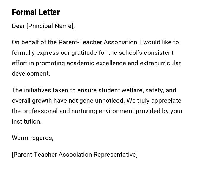 Formal Letter Formal Letter