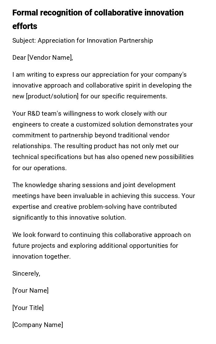 Formal recognition of collaborative innovation efforts Formal recognition of collaborative innovation efforts