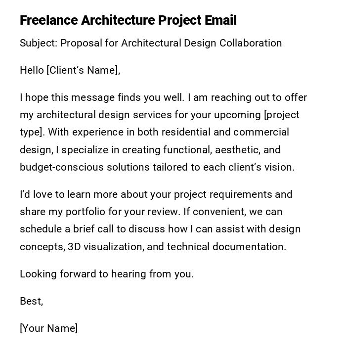 Freelance Architecture Project Email Freelance Architecture Project Email