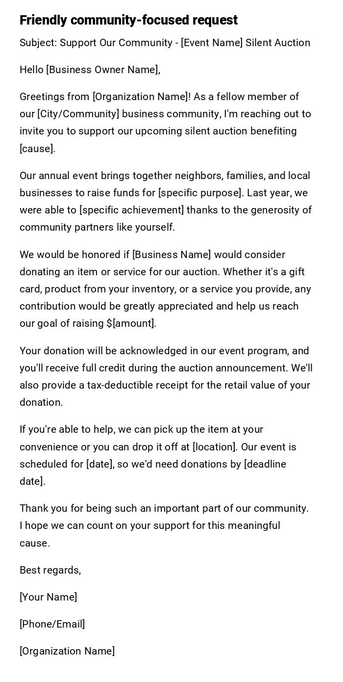 Friendly community-focused request Friendly community-focused request
