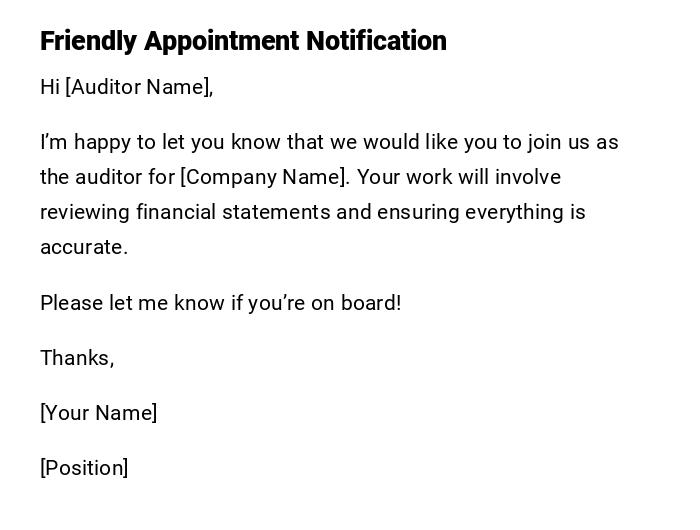 Friendly Appointment Notification Friendly Appointment Notification