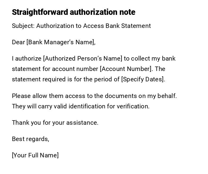 Straightforward authorization note Straightforward authorization note