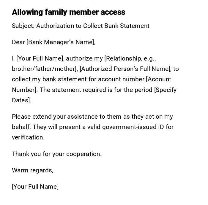 Allowing family member access Allowing family member access
