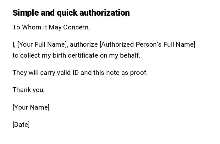 Simple and quick authorization Simple and quick authorization