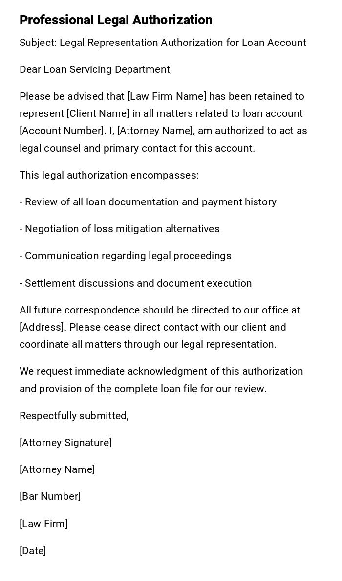 Professional Legal Authorization Professional Legal Authorization