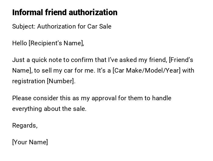 Informal friend authorization Informal friend authorization