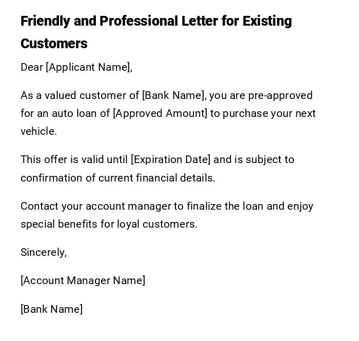 Friendly and Professional Letter for Existing Customers Friendly and Professional Letter for Existing Customers