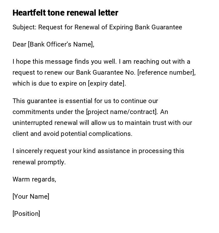 Heartfelt tone renewal letter Heartfelt tone renewal letter