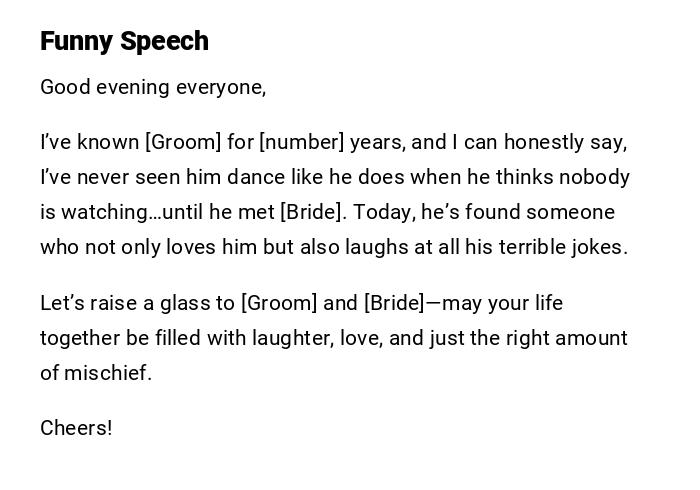 Funny Speech Funny Speech