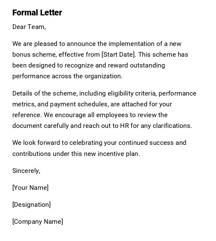 Formal Letter Formal Letter