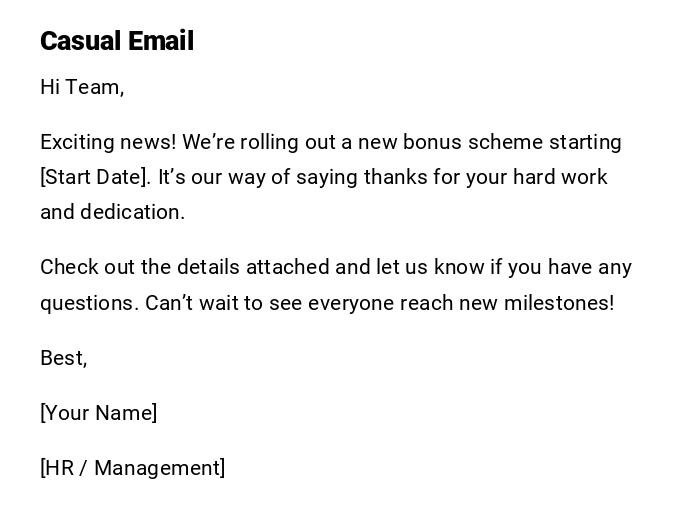 Casual Email Casual Email
