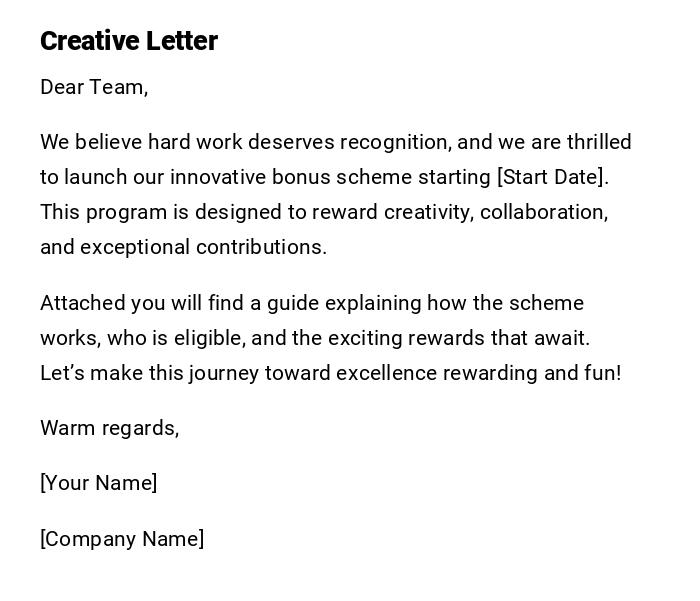 Creative Letter Creative Letter