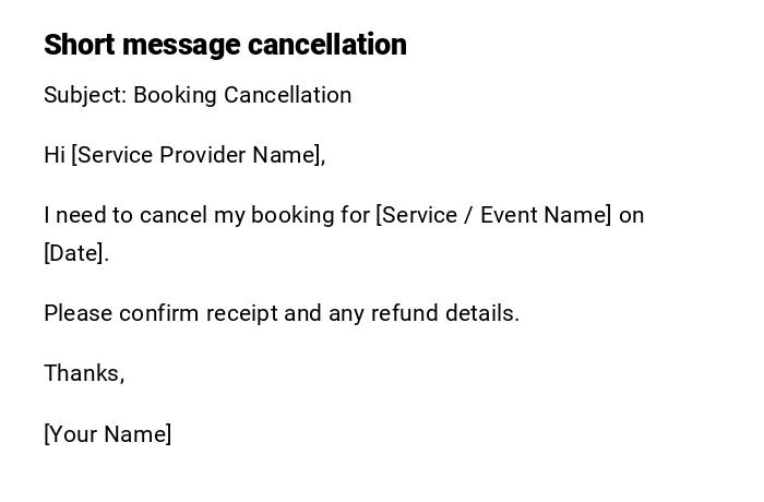 Short message cancellation