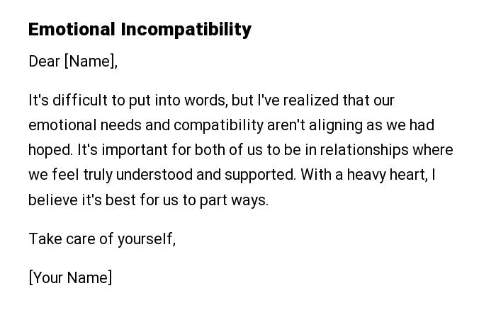 Emotional Incompatibility