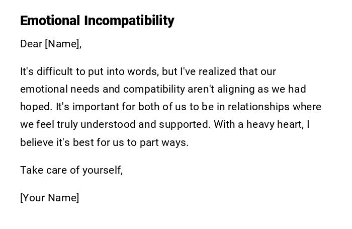 Emotional Incompatibility Emotional Incompatibility