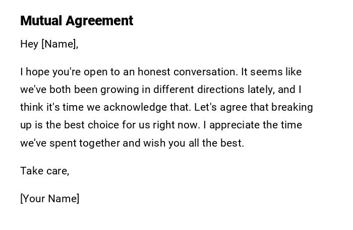 Mutual Agreement Mutual Agreement
