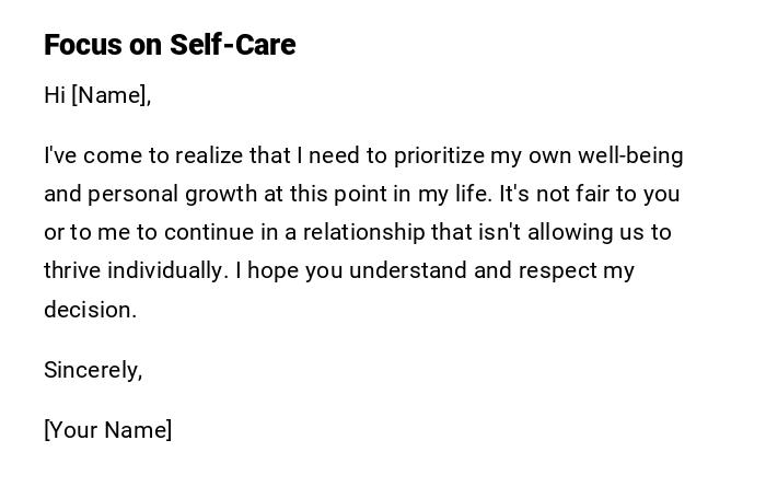 Focus on Self-Care