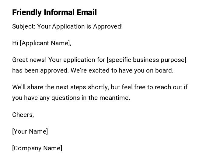 Friendly Informal Email Friendly Informal Email