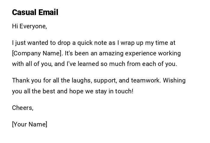 Casual Email Casual Email