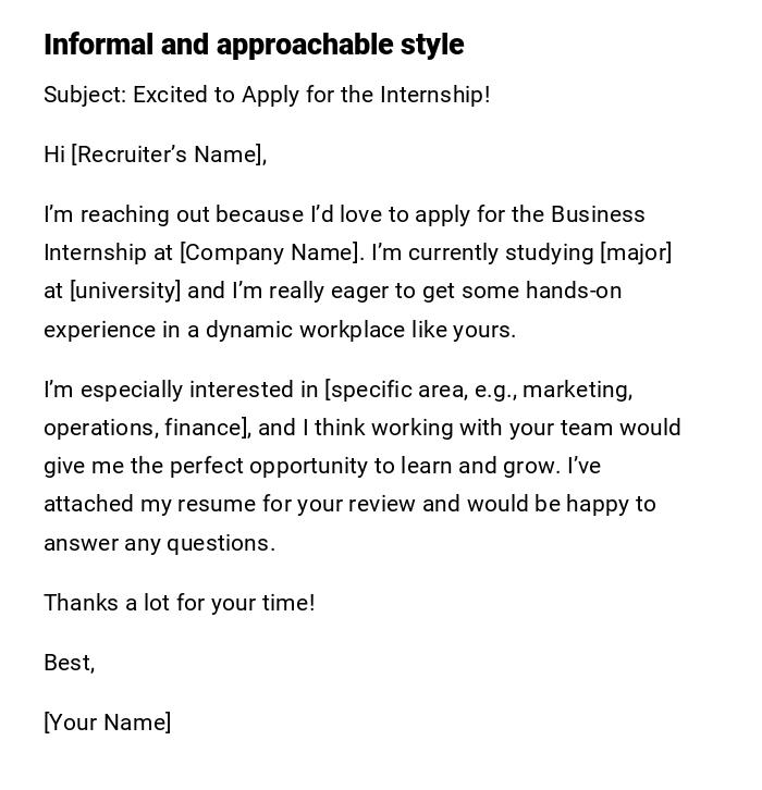 Informal and approachable style Informal and approachable style